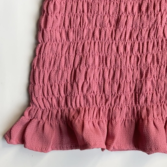 btween Pink Puff Sleeve Smocked Top - Picture 4 of 7